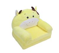 Haofy Canapé Pliable pour Enfants avec Mousse Haute densité 2 en 1 - Coussin Amovible Motif Vache de Dessin animé pour Salle de Jeux, Chambre à Coucher, Camping-Car (2 Niveaux)