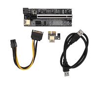 Haofy Carte Adaptateur PCIe Riser, Carte Riser Minière 24 Pouces Câble USB 3.0 Protection Contre Les Surintensités 1X à 16X pour Le Minage de Bitcoin