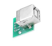 Haofy Carte Adaptateur USB Type B Femelle vers Dip, 4 Broches, Pas de 2.54mm, pour la Conception de Platine de Prototypage et L'alimentation USB, Projets de Bricolage, 10 Pièces