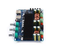 Haofy Carte Amplificateur Numérique 2.1 Canaux, capacité de Surcharge élevée, Bluetooth, Entrée USB TF, 50 W + 50 W, Stéréo, Sortie Caisson de Basses 100 pour une Conversion Normale des haut-parleurs.