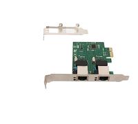 Haofy Carte Réseau Ethernet, Double Port Gigabit NIC 10/100/1000 Mbps, Réduction de la Consommation d'énergie, Prise en de la Mise Hors Tension pour la Maison pour