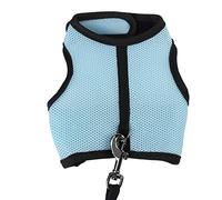 Haofy Carton de Lapin Sûr, Gilet Réglable avec Laisse Plomb, Harnais de Marche en Coton élastique en Mailles pour Lapins et Petits Animaux, Idéal pour Le Plaisir en Plein Air, Respirant et Mignon (M)