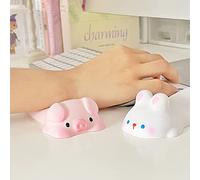 Haofy Cartoon Animal Keyboard Reste, PU En Cuir PU Soft Ergonomic Support Pad pour la Saisie du Bureau de Jeu Utilisation, Coussin de Poignet Confortable de 4,9 X 2,5 Pouces (lapin)