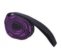 Haofy Ceinture Extensible de Yoga à Haute élasticité pour L'entraînement de la flexibilité des Jambes en Salle de Sport, Sangle en Nylon de 2 M pour les âges (violet + noir)