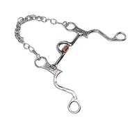 Haofy Chaîne de Filet à Bouche de Cheval, Mors en Acier Inoxydable, Contrôle Facile pour Les Cavaliers, 4,72 Pouces, Parfaite pour l'entraînement et l'équitation des Chevaux