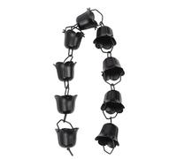 Haofy Chaîne de Pluie Réglable Chaîne de Gouttières en Alliage en Aluminium à L'épreuve des Intempéries avec des Liens Extensibles Modern Moder Moderat Black Rainwater Catcher pour (B)