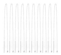 Haofy Chaînes de Collier Simples en Acier Inoxydable de 10 Pièces, Ras de Cou élégants et Brillants pour Hommes et Femmes, Chaîne Antirouille, Couleur Acier, Parfaite pour L'artisanat de Bricolage
