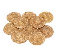 Haofy Chapeau de Paille, 10 Pièces 3,3 Pouces Mini Chapeau de Paille de Poupée tissé à la Main pour Bricolage Accessoires de Cheveux Artisanat Ornements Suspendus Assortiment