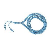 Haofy Chapelet Musulman, Perles de Prière Islamique à 99 Grains avec Gravure D'étoile de Lune, Outil de Culte en Résine pour la Pratique Religieuse, Tasbih de 19,3 Pouces pour la (BLUE)