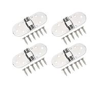 Haofy Charnière de Table Pliante en Alliage de Zinc à 180 Degrés 2,2 Mm pour Plus de 30 000 Ouvertures - Charnière de Table pour Machine à Coudre avec Vis Incluses pour Bureaux Pliants, (chrome