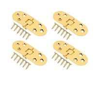 Haofy Charnière de Table Pliante en Alliage de Zinc à 180 Degrés 2,2 Mm pour Plus de 30 000 Ouvertures - Charnière de Table pour Machine à Coudre avec Vis Incluses pour Bureaux Pliants, (or brillant)