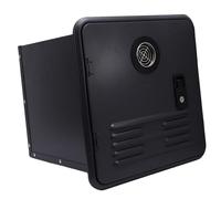 Haofy Chauffe-Eau au Gaz pour Camping-car, Douche Instantanée 61000BTU/H, Panneau de Commande LCD 12V 15x15 Pouces, Porte Noire, Idéal pour la Vie en Camping-car, économe en énergie,