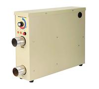 Haofy Chauffe-Eau électrique à Thermostat avec Performances Stables pour Piscine, Spa, Spa, Hydrothérapie, Source Chaude, 5,5 KW, Acier Inoxydable, 17,7 X 13,6 X 4,3 Pouces