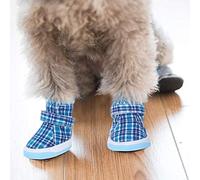 Haofy Chaussures de Sport en Tissu Doux pour Chien, Baskets Bleues Respirantes et Antidérapantes pour Animaux de Compagnie pour Chiot en Plein Air [4 pièces] (Style 2)