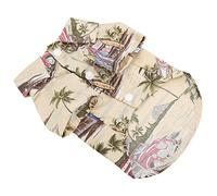 Haofy Chemise Hawaïenne pour Chien, imprimé Cocotier Tropical, Tissu Respirant 100% Coton, Lavable en Machine, Confortable pour Les Petites et Grandes Races, Voyages d'été, Sorties Shopping (L)