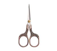 Haofy Ciseaux de Barbier en Fleur de Prunier, Lames Précises en Acier Inoxydable pour la Coupe de la Barbe, des Favoris et de la Moustache, Petits Ciseaux Portables de 4,9 Pouces avec Poignée en Zinc