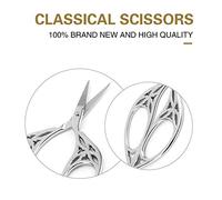 Haofy Ciseaux Vintage en Acier Inoxydable, Outil de Coupe Robuste pour l'artisanat et les Projets de Tissus (ciseaux à feuilles argent)