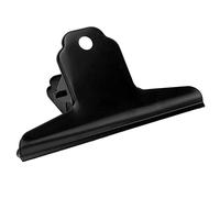 Haofy Clamp/Holder de Reliure en Métal, capacité de 2,5 Pouces pour Plus de 100 Feuilles avec une Forte Force de Serrage à Ressort, Dossier en Métal Creux pour l'organisation du Bureau, le (BLACK)