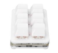 Haofy Clavier de Jeu Mécanique Programmable DIY Interrupteur Rouge USB Clavier de Jeu Filaire, Compact et Portable, pour Le Bureau et (White)