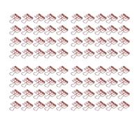 Haofy Clips de Reliure en Métal 19 Mm, Forte Force de Serrage, Conception en Queue d'hirondelle - 80 Trombones en Vrac pour le Bureau, la Maison et l'organisation de l'école (or rose)