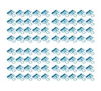 Haofy Clips de Reliure en Métal 19 Mm, Forte Force de Serrage, Conception en Queue d'hirondelle - 80 Trombones en Vrac pour le Bureau, la Maison et l'organisation de l'école (BLUE)