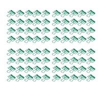 Haofy Clips de Reliure en Métal 19 Mm, Forte Force de Serrage, Conception en Queue d'hirondelle - 80 Trombones en Vrac pour le Bureau, la Maison et l'organisation de l'école (GREEN)