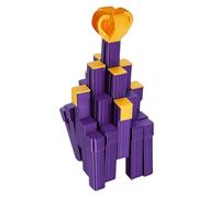 Haofy Coffret Cadeau imprimé en 3D, Puzzle Mobile à Structure Complexe, Farces de Bureau Amusantes pour Adultes et Cadeaux d'éléphant Blanc (Violet et Or Brillant)