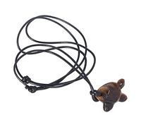 Haofy Collier Pendentif en Cristal sculpté à la Main, Cordon Réglable, Pierres Semi-précieuses, Bijoux à Quartz de Guérison pour la Méditation (Oeil de tigre rouge)