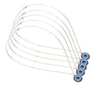 Haofy Collier Porte-bonheur œil Bleu, Pendentif Turc Remarquable, Bijoux Cadeaux pour la Famille, Alliage + Glaçure Colorée [Cadeaux artisanaux]