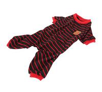 Haofy Combinaison Confortable à Rayures pour Chiens et Chats, Vêtements Tricotés Doux pour Un Usage Quotidien, Vêtements de Nuit de 4 Pieds, Matériau en Polyester, comme sur Les Images (L)