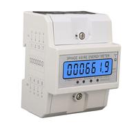 Haofy Compteur d'électricité Numérique à 4 Fils avec Lumière D'invite Intelligente pour le Test D'économie D'énergie Écran LCD 6+1 de Haute Précision 3x127/220VAC pour Appartement de Centre Commercial