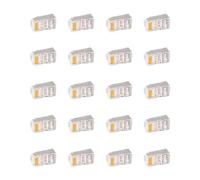 Haofy Connecteur blindé en Métal CAT6 RJ45, Transmission de Signal Fiable, Installation Rapide pour Le Bureau et la Maison, 100 Pièces