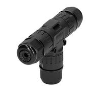 Haofy Connecteur de Boîte de Jonction en T de Type T IP68 étanche 450 V 16 A 9-12 Mm avec Contacts en Laiton Connecteur de Câble à 3 Voies pour Câblage Extérieur, Installation de Camping-car,