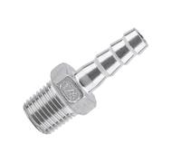 Haofy Connecteur de Queue de Tuyau cannelé en Acier Inoxydable pour Joint de Raccord Rapide, Raccord Adaptateur de Tuyau Antirouille pour Plomberie et Machines, de à Filetage Mâle SS304 pour