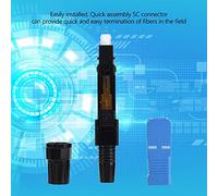 Haofy Connecteur Rapide à Fibre Optique Monomode SC pour FTTH 100 Pièces Connecteur Adaptable Solide de Haute qualité pour Réseau Local à Fibre Optique