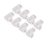 Haofy Connecteurs de Bande Lumineuse LED COB 5 Mm, 2 Broches en Forme de L, Adaptateur de Borne sans Soudure pour 8 Pièces, Kit d'extension Transparent pour éclairage DIY, Installation Sous