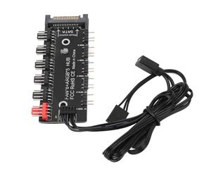 Haofy Connexion Multi-Ports Hub Powered Fan pour Argb Pwm Hub 5v 3pin Argb Ports for Computer Chassis Refroidissement