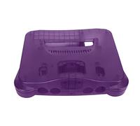 Haofy Coque de Remplacement N64, Coque de Console de Jeu Vidéo Rétro ABS Violet Translucide, Boîtier de Bouton de Réinitialisation, Robuste Exquise pour les Amateurs de Jeux et les Réparations