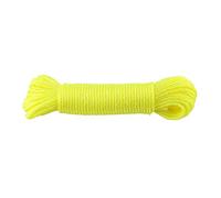 Haofy Corde à Linge en Nylon Tressée de 20m, 65,6 Pieds, pour Jardin, Camping, Extérieur, Cordon Solide pour Support de Plantes Artisanales, Bricolage (Jaune Fluo)