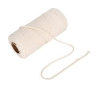 Haofy Corde en Coton de 100 M, Cordon en Coton Naturel pour les Projets de macramé, Corde Douce de 4 Mm d'épaisseur pour l'artisanat de Bricolage, la Suspension Murale et la Décoration Intérieure