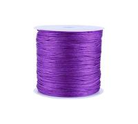 Haofy Corde en Nylon, Nylon Perles Fil Ficelle Chinois Noeud Cordon Rails Macrame Shamballa Fil Ficelle Noir pour la Fabrication de Bijoux DIY (Pourpre)