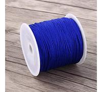 Haofy Corde en Nylon, Nylon Perles Fil Ficelle Chinois Noeud Cordon Rails Macrame Shamballa Fil Ficelle Noir pour la Fabrication de Bijoux DIY (Bleu Royal)