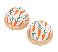 Haofy Coussin pour épingles à Coudre avec Joli imprimé Floral, Base en Bois pour la stabilité, Rangement Multi-aiguilles, Organisateur Rond Portable pour Quilting, Broderie, Bricolage, Loisirs