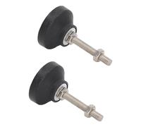 Haofy Coussinets de Pied de Meuble Réglables à Filetage M8, Supports de Nivellement à Base Ronde, 2 Pièces D50xM8x50 pour étagères, capacité de Charge de 60 Kg, Corps en Acier allié