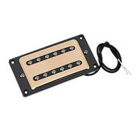 Haofy Couvercle de Humbucker en Laiton pour Les Guitares électriques, Les Taches Résistantes, Deux Emplacements, Idéales pour Le Contrôle du Bruit (Gold)