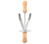 Haofy Couverts de Croissant d'acier inoxydable, pain de de petit pain de pain, outil de fabrication de pâtisserie de pâte avec la poignée en bois