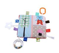 Haofy Couverture Taggies Réconfortante pour bébé, Serviette en Peluche Ultra Douce, Chiffons de Dentition avec Rubans pour Garçons et Filles, Motif de Dessin animé Mignon pour Bébés (Champignon Ours)