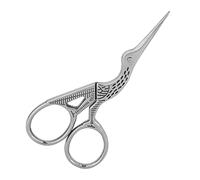 Haofy Crane Tailor - Ciseaux en Acier Inoxydable, Coupe-sourcils de Forme Attrayante de Haute qualité pour la Maison, Argent doré, Design élégant (Grand argent)
