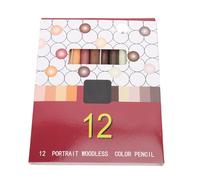 Haofy Crayons de Couleur sans Bois, 12 Pièces, Pigments à Base D'huile Longue Durée pour Kit de Dessin Artistique (Couleur du portrait)