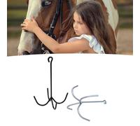 Haofy Crochet D'amure 2 Pièces en Acier au Carbone 4 Broches Organisateur de Cheval Bride de Montage Solide Licou Rangement de Selle Remorque de Grange Stable Granges Robustes